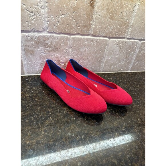FIRM Rothy’s The Round Toe Flat Bright Red Size 9.5 EUC - Picture 3 of 10